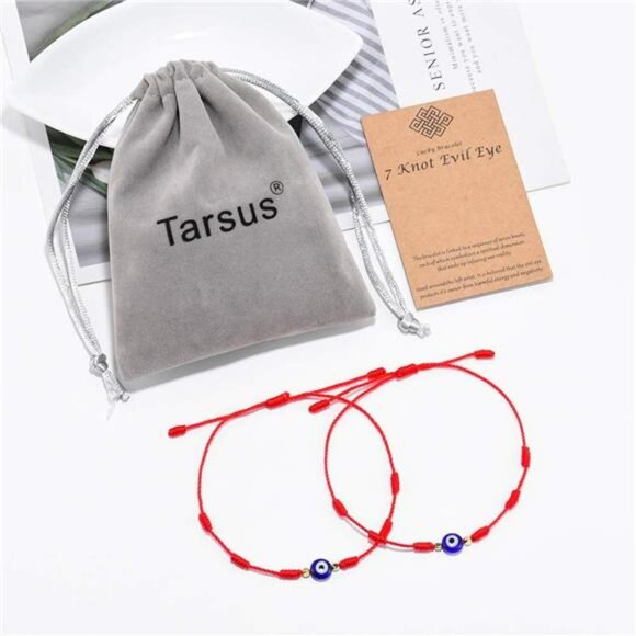 7 Knot Lucky Bracelets Adjustable Red String Amulet Trendy Red - Picture 5 of 6